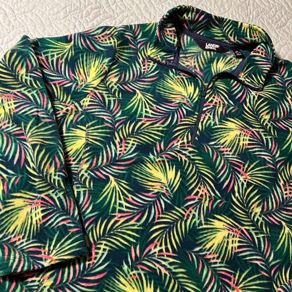 Lands End Women’s Quarter Zip Fleece Top - Picture 3 of 11